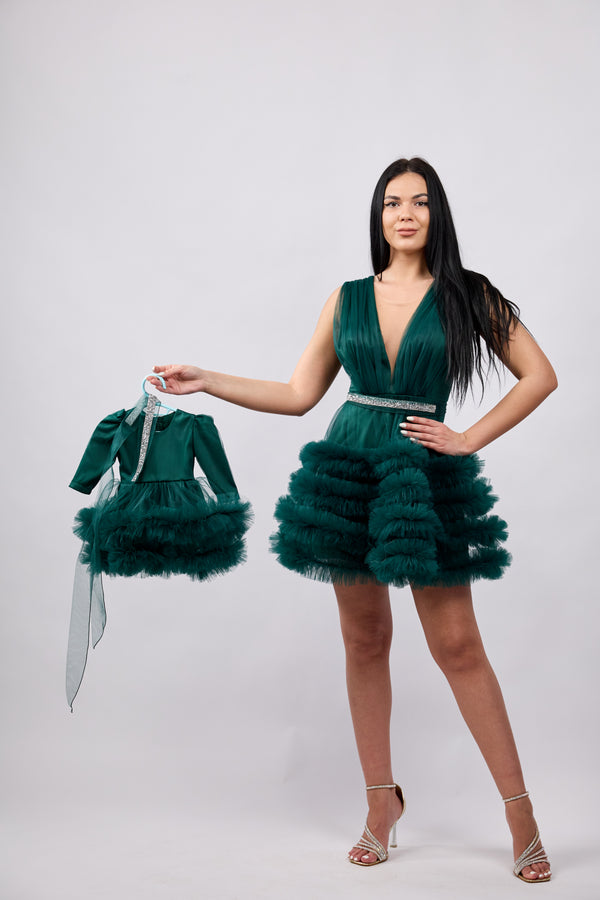 Set mama-fiica baby doll MERRY verde