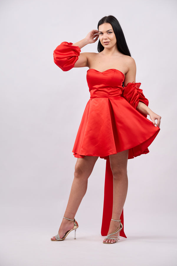 Rochia Scurta Baby Doll Delya Rosu