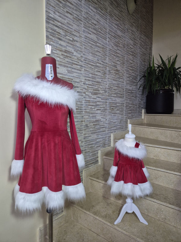 Set mama-fica rochie Regina iernii